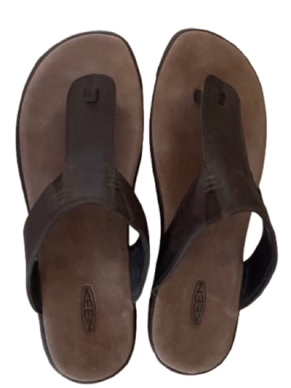 KEEN Emerald City Thong II Leather Sandals Dark Brown Women's Size 9 VGUC